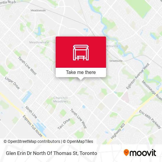 Glen Erin Dr North Of Thomas St map
