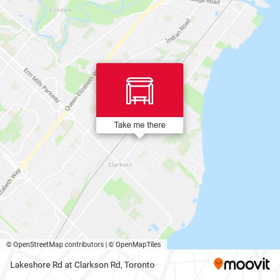 Lakeshore Rd at Clarkson Rd map