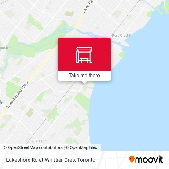 Lakeshore Rd at Whittier Cres map