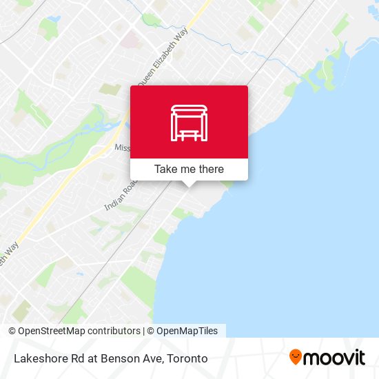 Lakeshore Rd at Benson Ave map