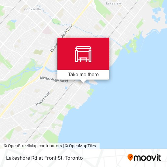Lakeshore Rd at Front St map
