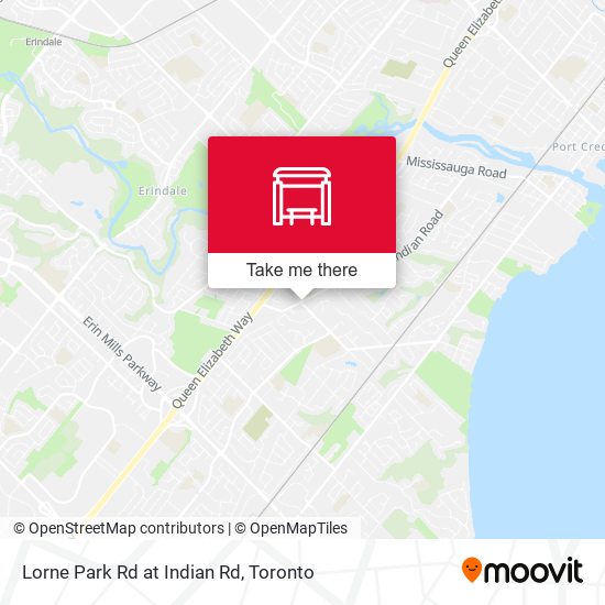 Lorne Park Rd at Indian Rd map