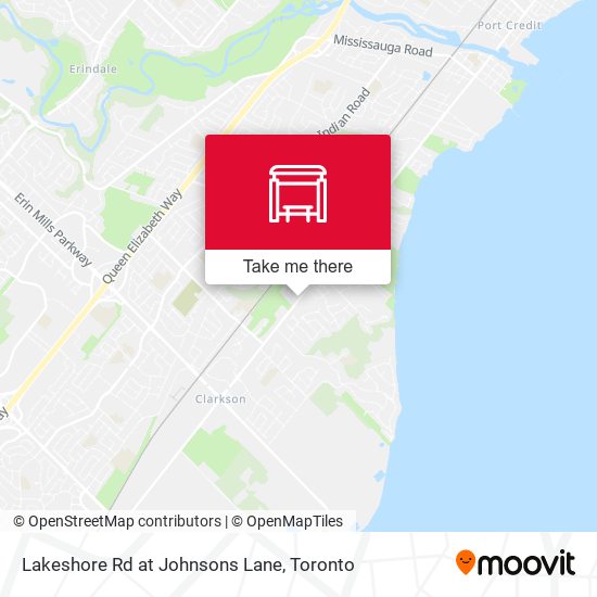 Lakeshore Rd at Johnsons Lane map
