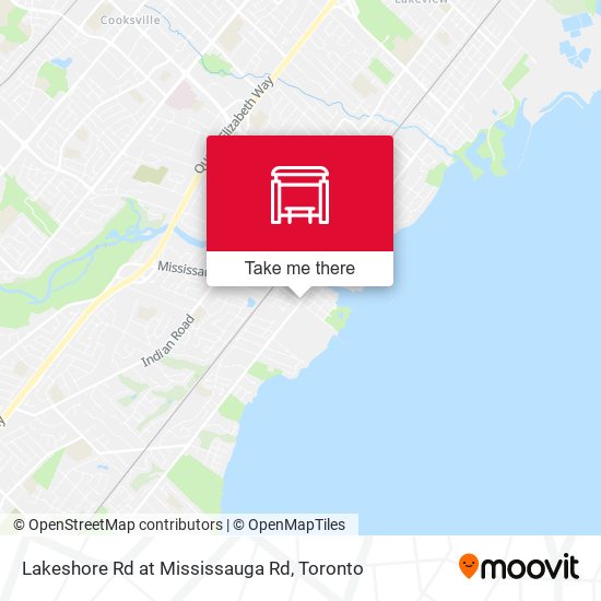 Lakeshore Rd W at Mississauga Rd map