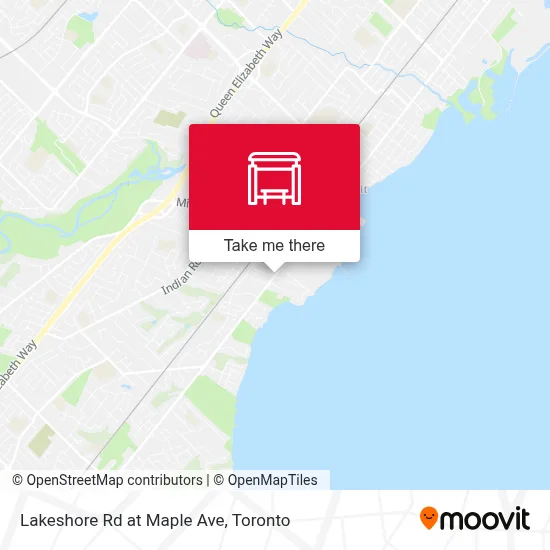 Lakeshore Rd at Maple Ave map