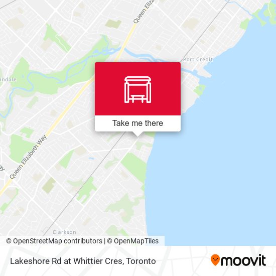Lakeshore Rd at Whittier Cres map