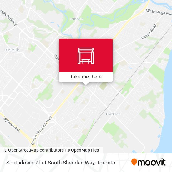 Southdown Rd at South Sheridan Way map