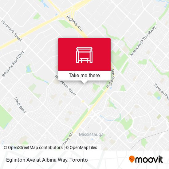 Eglinton Ave at Albina Way map