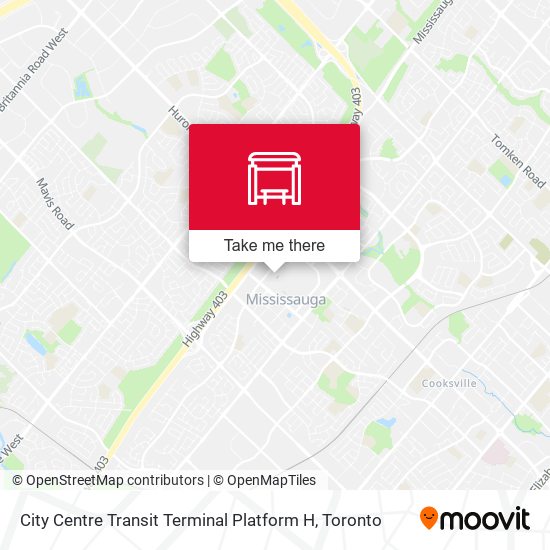 City Centre Transit Terminal Platform H map