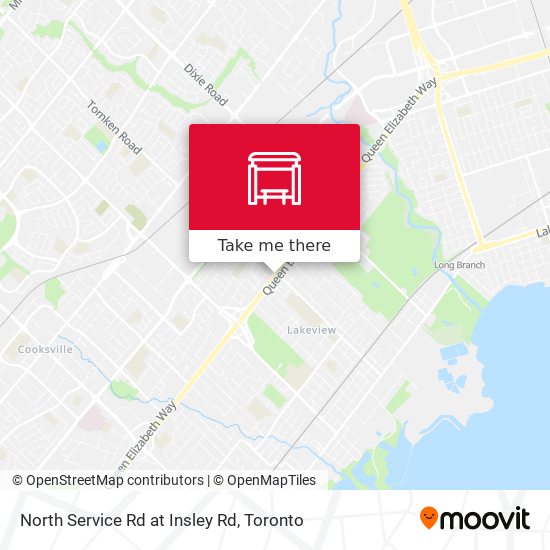 North Service Rd at Insley Rd map