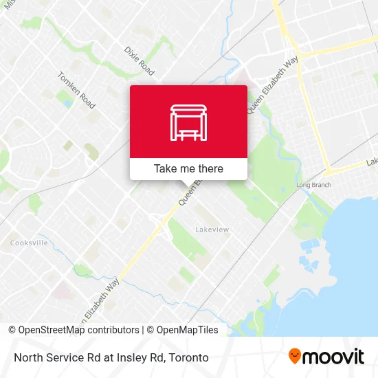 North Service Rd at Insley Rd map
