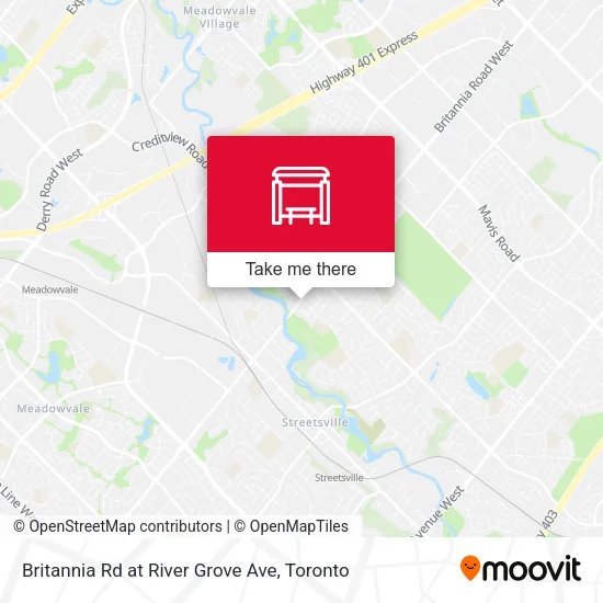 Britannia Rd at River Grove Ave map