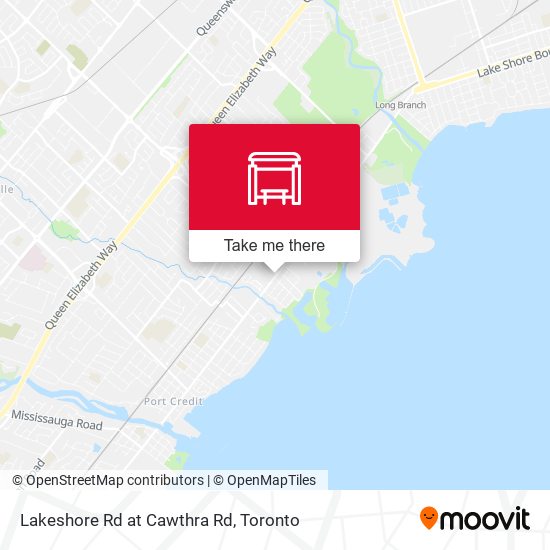 Lakeshore Rd at Cawthra Rd map