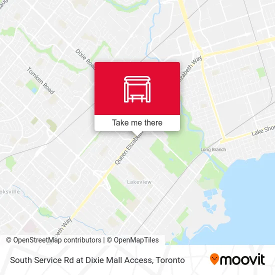 South Service Rd at Dixie Mall Access map