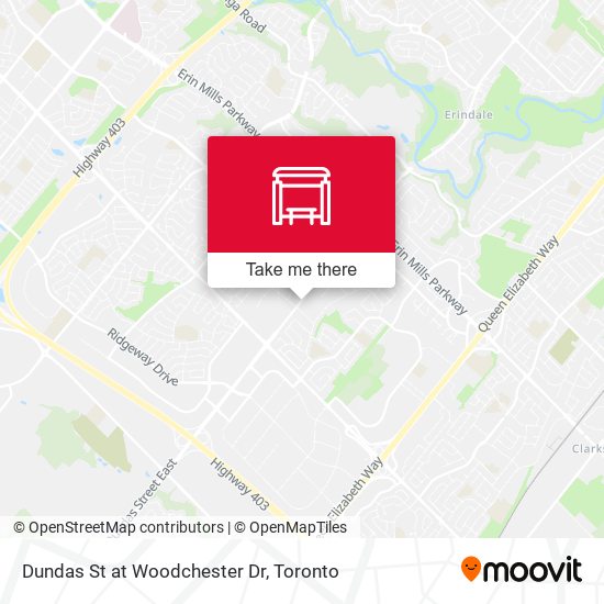 Dundas St at Woodchester Dr map