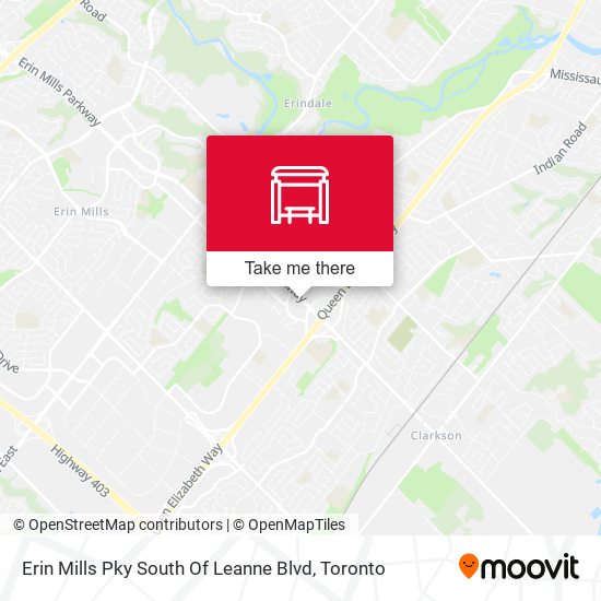 Erin Mills Pky South Of Leanne Blvd map