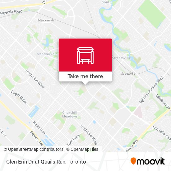 Glen Erin Dr at Quails Run map