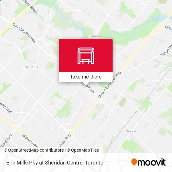 Erin Mills Pky at Sheridan Centre map