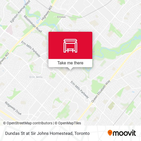 Dundas St at Sir Johns Homestead map