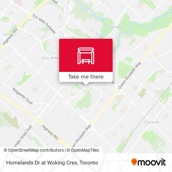 Homelands Dr at Woking Cres map