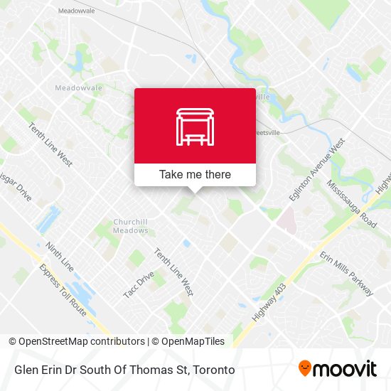 Glen Erin Dr South Of Thomas St map