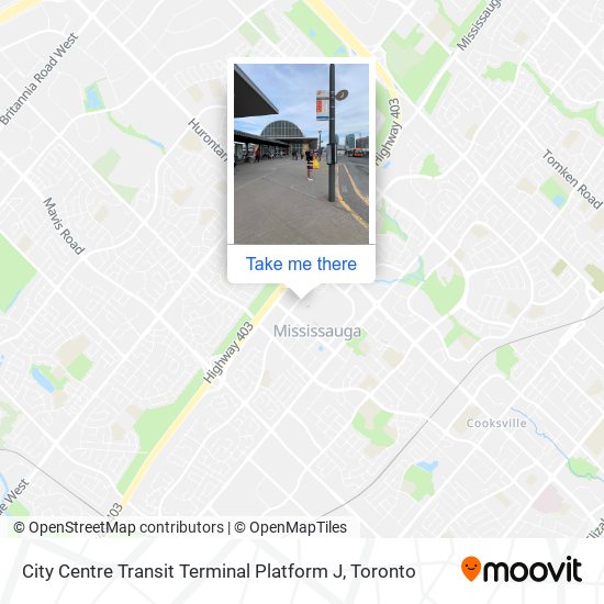 City Centre Transit Terminal Platform J map