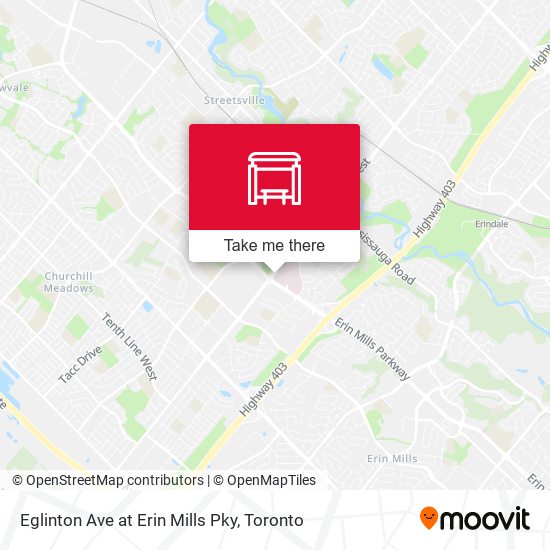 Eglinton Ave at Erin Mills Pky map