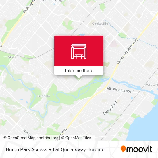 Huron Park Access Rd at Queensway map