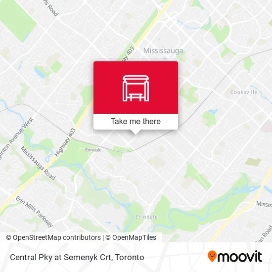 Central Pky at Semenyk Crt map