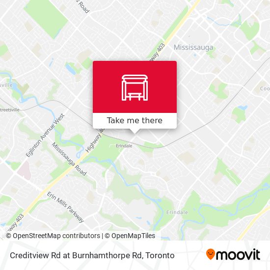 Creditview Rd at Burnhamthorpe Rd map