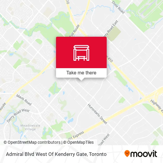 Admiral Blvd West Of Kenderry Gate map