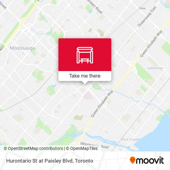 Hurontario St at Paisley Blvd map