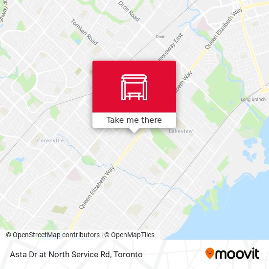 Asta Dr at North Service Rd map