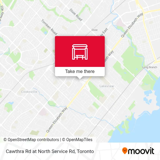 Cawthra Rd at North Service Rd map