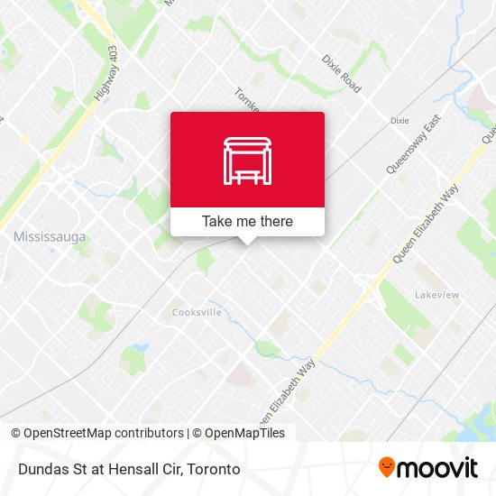 Dundas St at Hensall Cir map