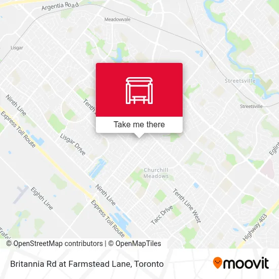 Britannia Rd at Farmstead Lane map