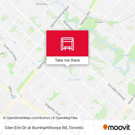 Glen Erin Dr at Burnhamthorpe Rd map