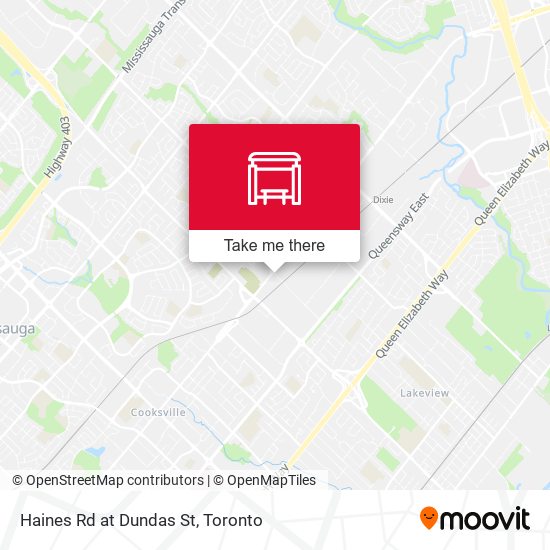 Haines Rd at Dundas St map