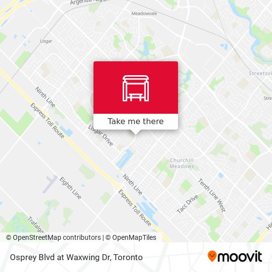 Osprey Blvd at Waxwing Dr map