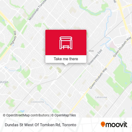 Dundas St West Of Tomken Rd map