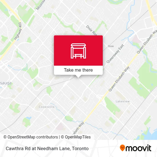 Cawthra Rd at Needham Lane map