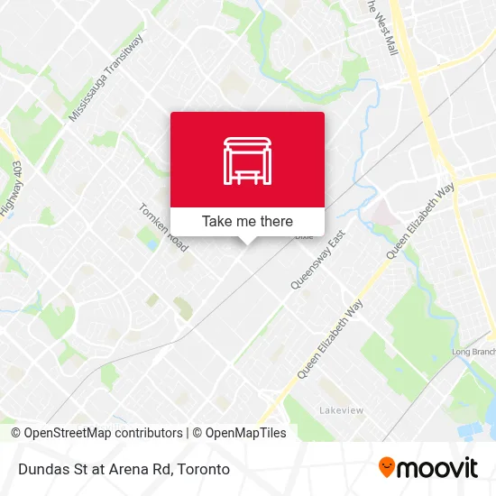 Dundas St at Arena Rd map