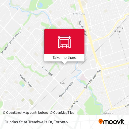 Dundas St at Treadwells Dr map