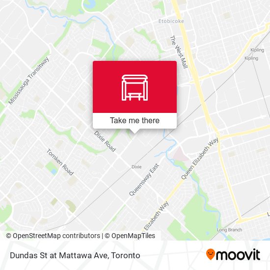 Dundas St at Mattawa Ave map