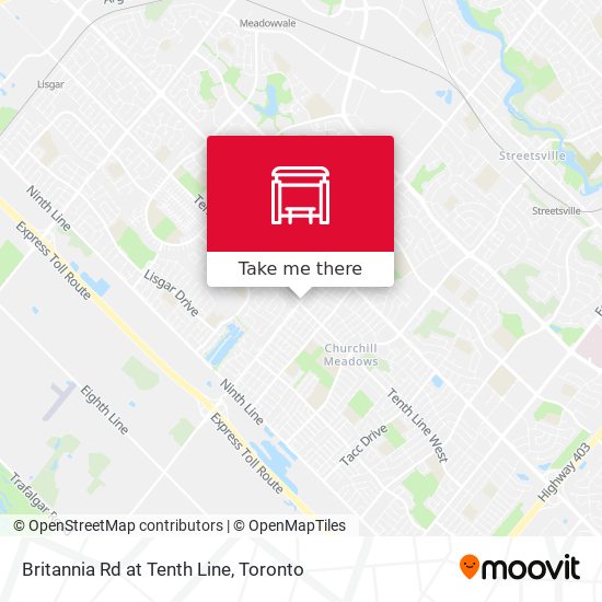 Britannia Rd at Tenth Line map