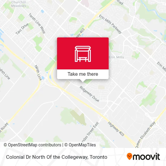 Colonial Dr North Of the Collegeway map