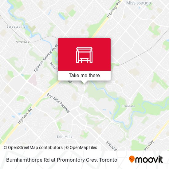 Burnhamthorpe Rd at Promontory Cres map