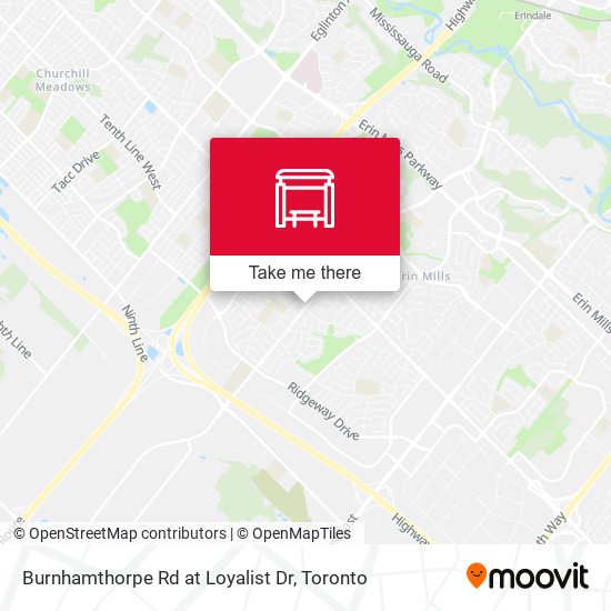 Burnhamthorpe Rd at Loyalist Dr map