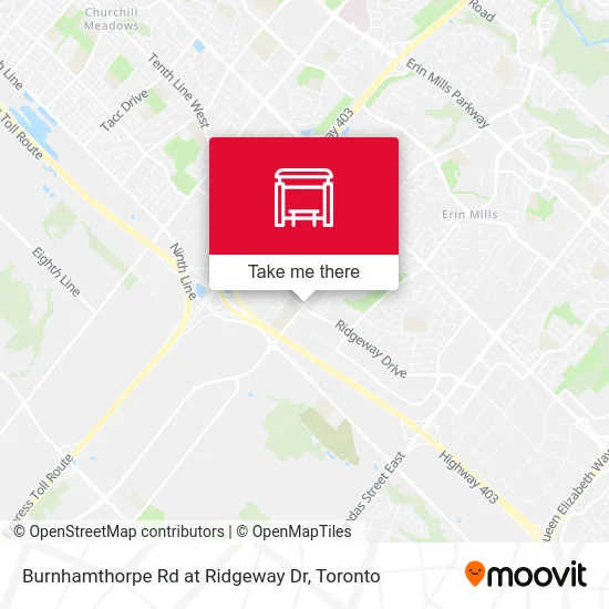 Burnhamthorpe Rd at Ridgeway Dr map