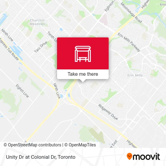 Unity Dr at Colonial Dr map